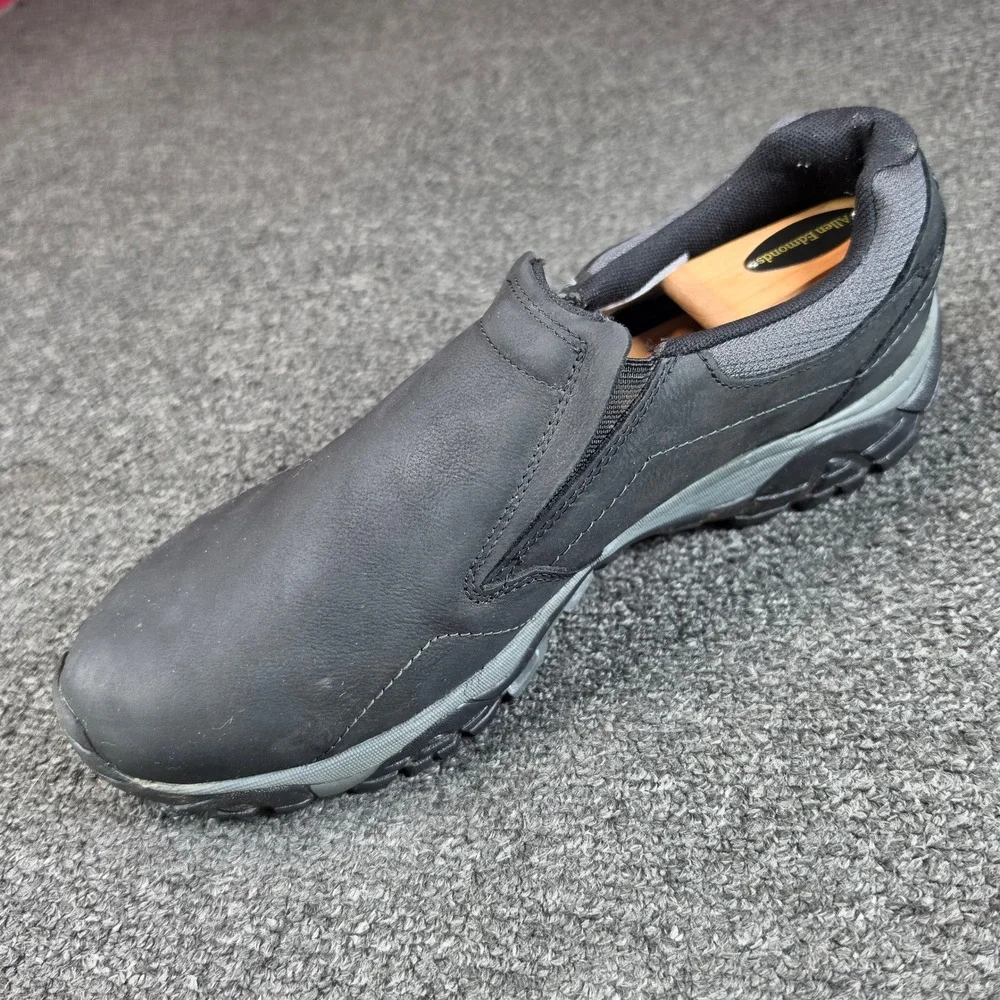 Merrell Moab Adventure Moc Hiking Shoes Black Mens 11.5 Leather Vibram Trail